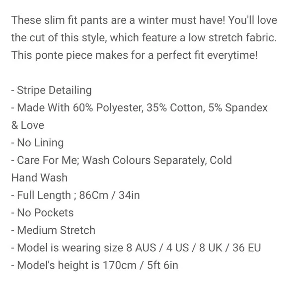 Showpony Black Pants With White Stripe - Image 5