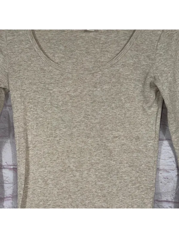 J.Crew Women's Long Sleeve Ribbed Shirt - Size S - Image 2