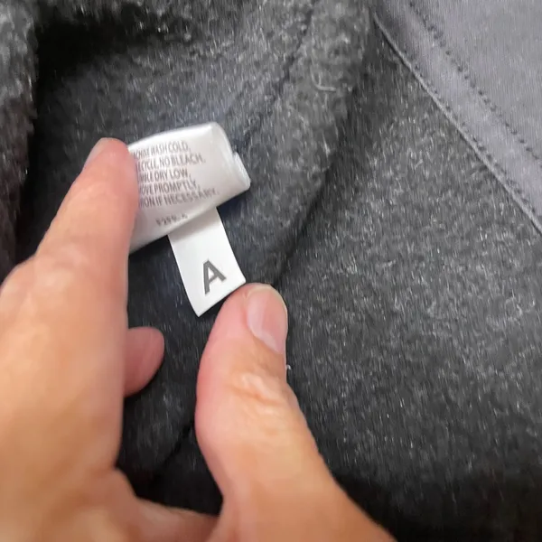 EILEEN FISHER‎ Sweater Vest XS Wool Blend Moto Fleece Lined Asymmetric Zip Gray - Image 7