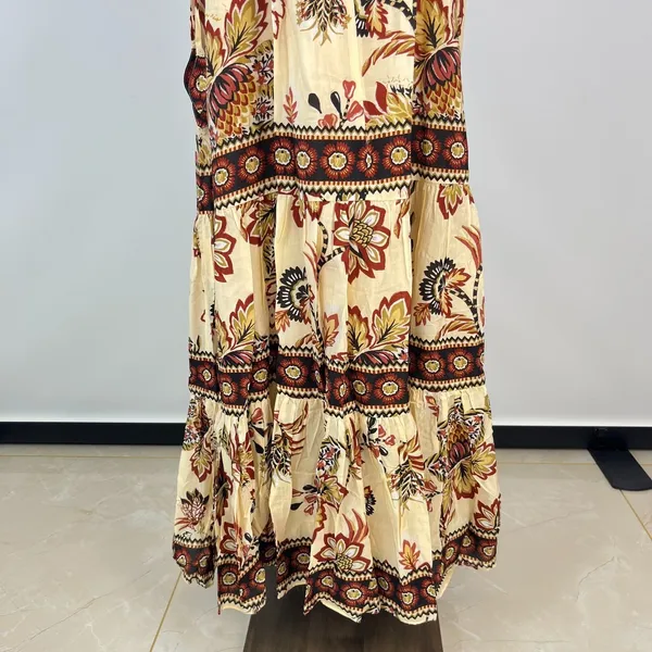 NWOT Farm Rio Aura Floral Sand Sleeveless Midi Dress Size XL - Image 8
