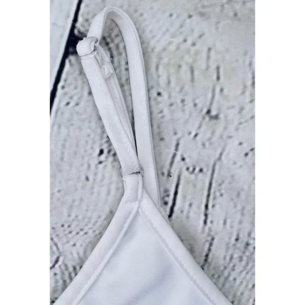 White Pearlescent Sequin Tank Top - Image 11
