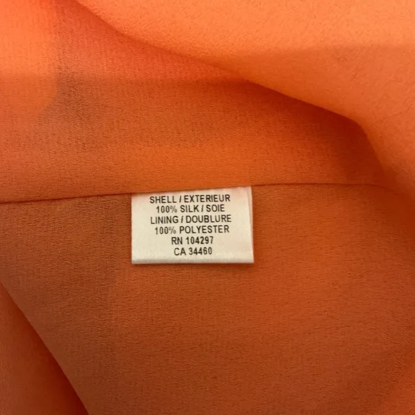 Milly Silk Orange and Purple Mini Dress Size 4 - Image 9