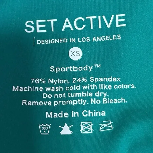 Set Active Sportbody Round Neck Racerback Athletic Workout Sports Bra Top Sz XS - Image 3