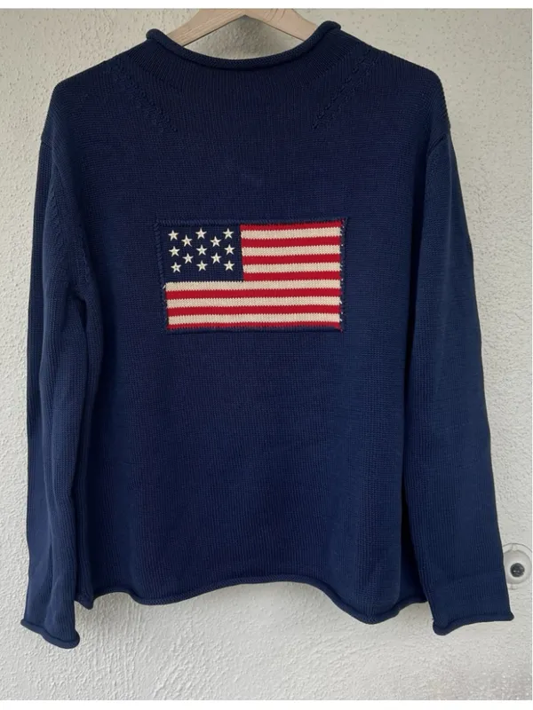 TUCKERNUCK Cotton Rollneck Americana Sweater Navy Academia Prep Thick Old Money - Image 7