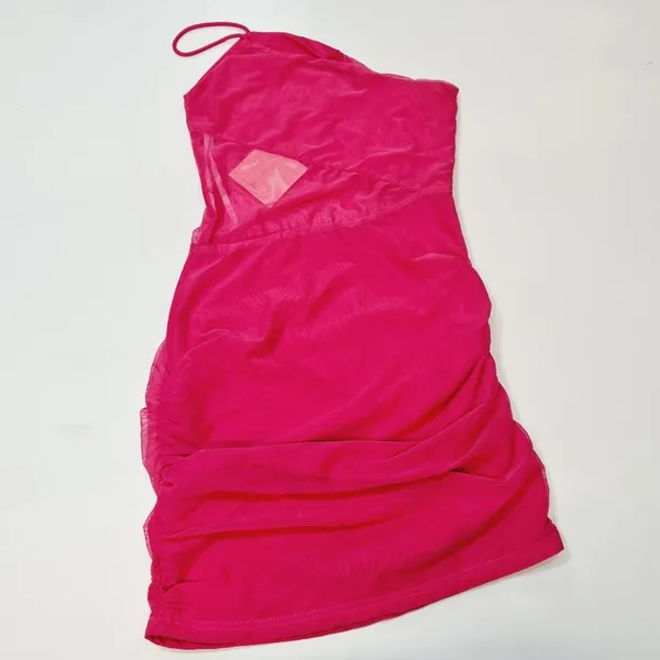 Superdown Jerica Mesh Mini Dress in Pink XS - Image 12
