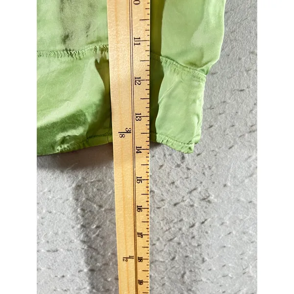 1275 | Aerie Satin Smocked Back‎ Cropped Cami Tank Top Green Womens Large - Image 4