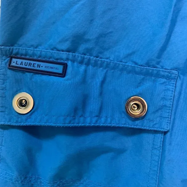 Lauren Woman’s Blue Pocket Rain Jacket Sz P/S - Image 5