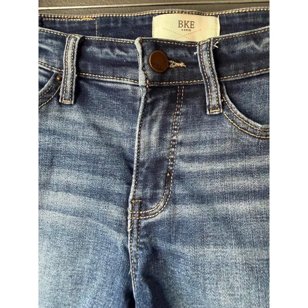 BKE Denim Jean Shorts with Frayed Hem size 26 - Image 4