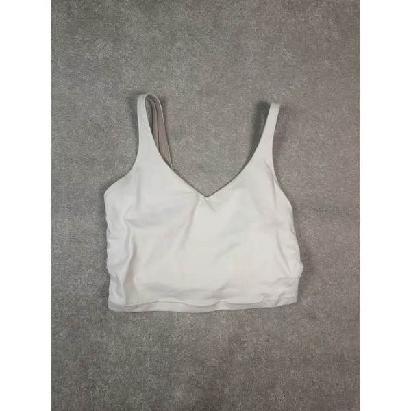 Lululemon Align Tank White Size 4 Built In Bra - Image 4