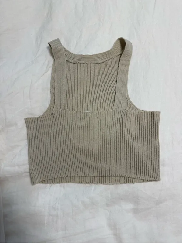 ASOS Ribbed Knit High Neck Tank Top - Image 2