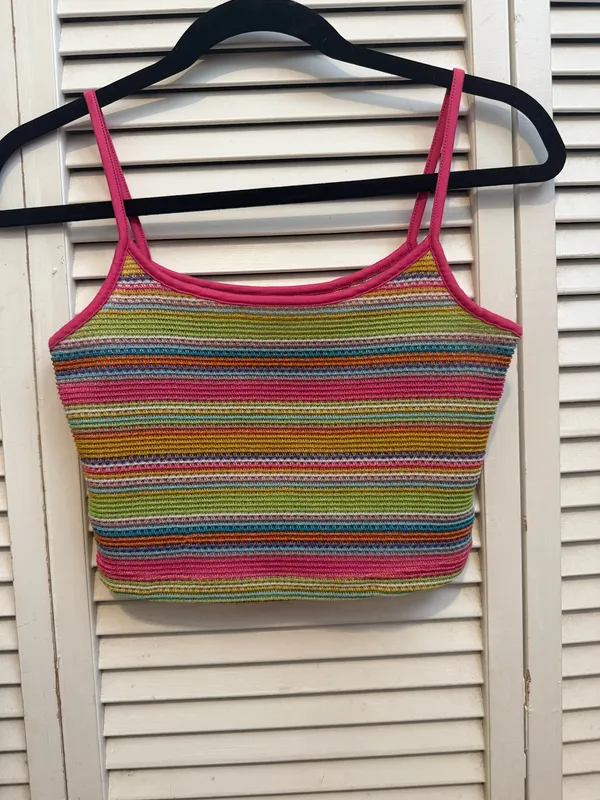 SheIn rainbow knit tank top - Image 2