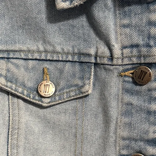 Vintage 90s Denim Vest Bikercore Y2K Distressed Festival Grunge Indie Sleaze - Image 4