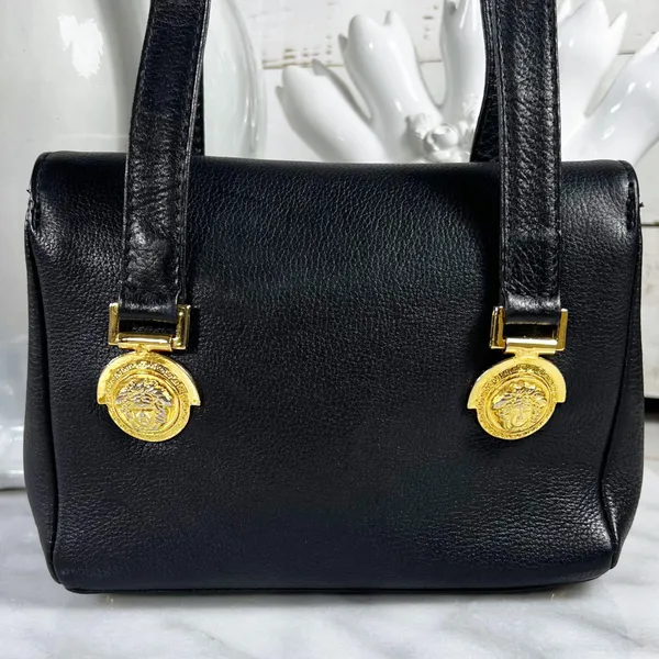 Gianni Mini Leather Medusa Medallion Shoulder Bag - Image 5