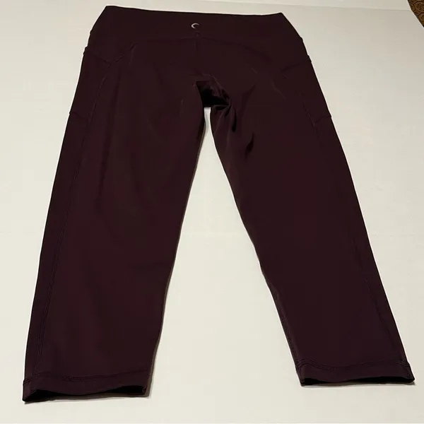 ZYIA Active Womens Size 12 Purple Capri Leggings Cropped Athletic Activewear Gym - Image 9