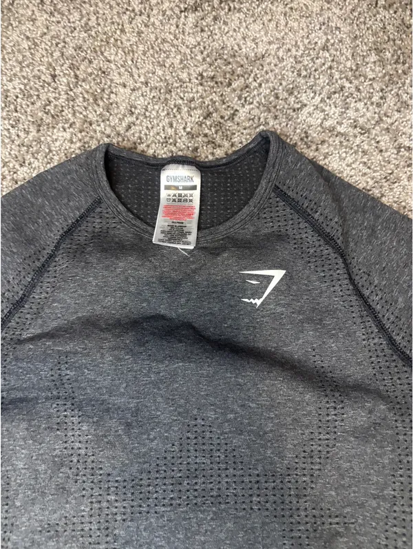 Grey Gymshark Long Sleeve Top - Image 2