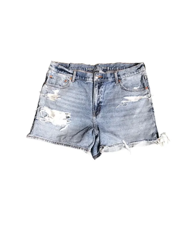 American Eagle Mid Wash Distressed Relaxed Short - Image 2