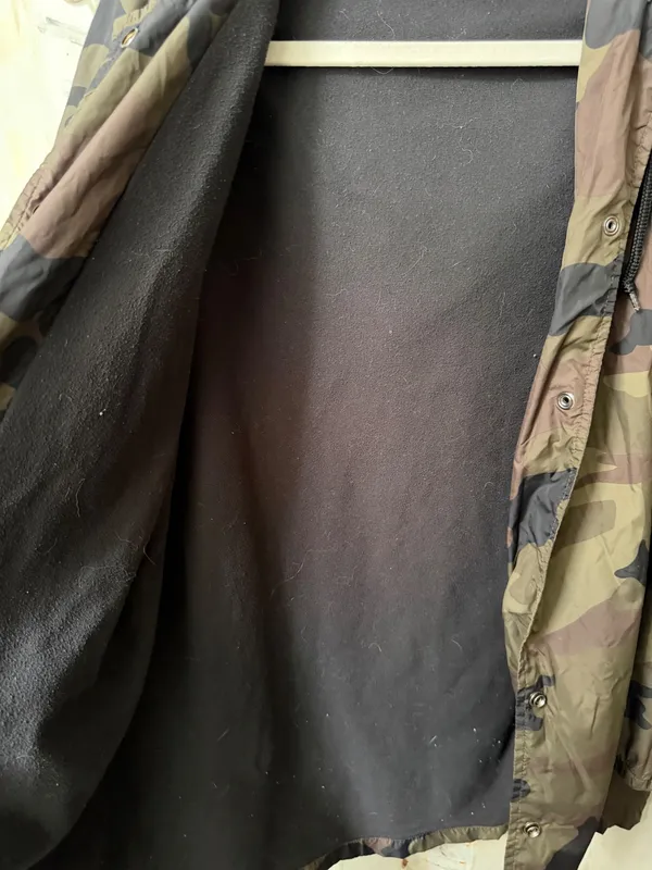 Dark Seas Small Camouflage Hooded Jacket with Black Fleece Lining - Image 5