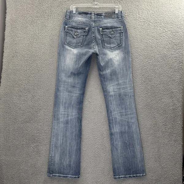 Rock And Roll Cowgirl Mid Rise Bootcut Jeans Rhinestone Western Women's 30 x‎ 34 - Image 2