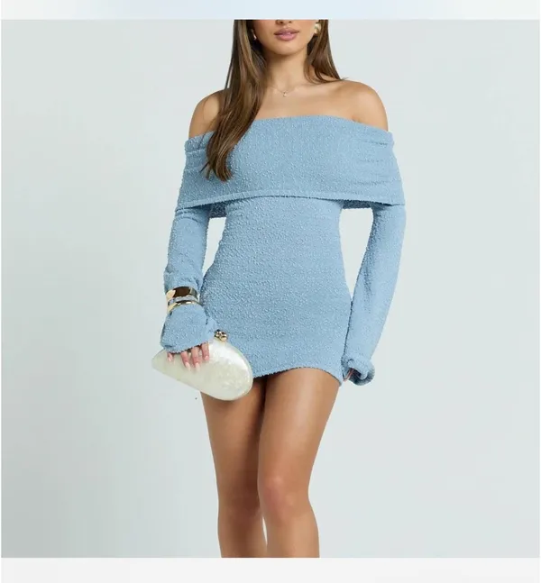 Blue Showpo long sleeve dress - Image 2