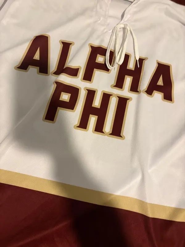 Alpha Phi Hockey Jersey White Size M - Image 2
