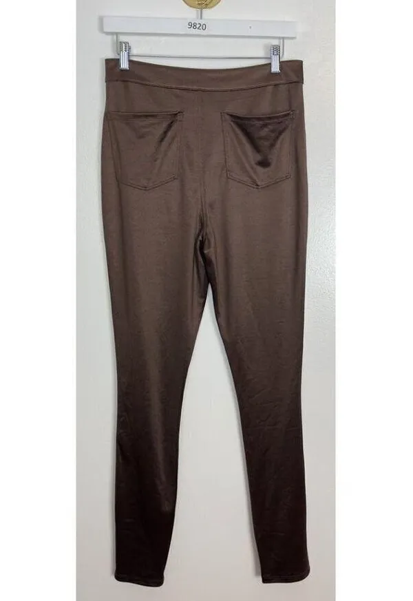SKIMS Disco Skinny Pants in Cocoa Size Large - Image 8
