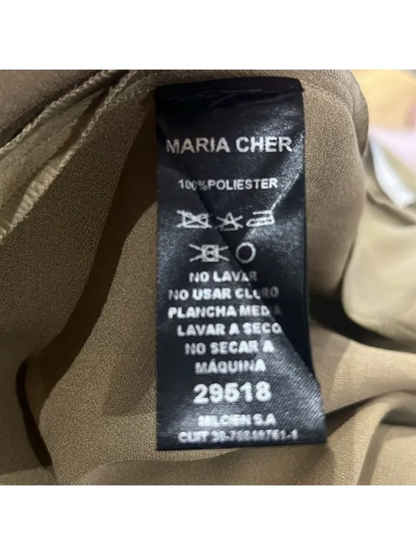 Maria Cher Green V Neck Maxi Dress Women's Size Small - Image 5