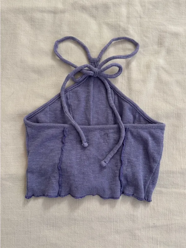 Urban Outfitters Halter Crop Top - Purple, Size Small - Image 2