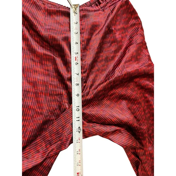 Victoria's Secret VTG Red Black Satin Feel Sleeveless Elastic Waist Pant Set S 90s - Image 14
