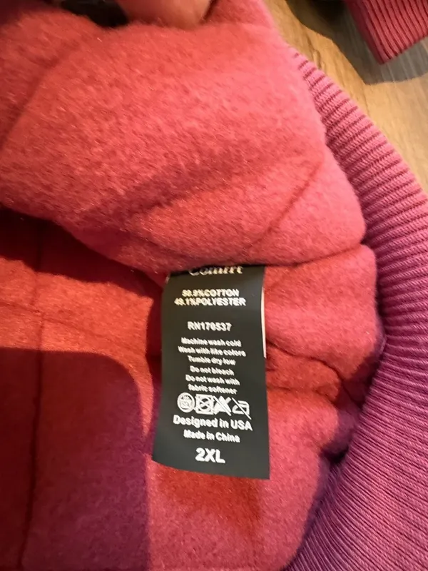 Comfrt Zip Up Hoodie Size 2XL Berry Oversized 5lb weighted Jacket - Image 6