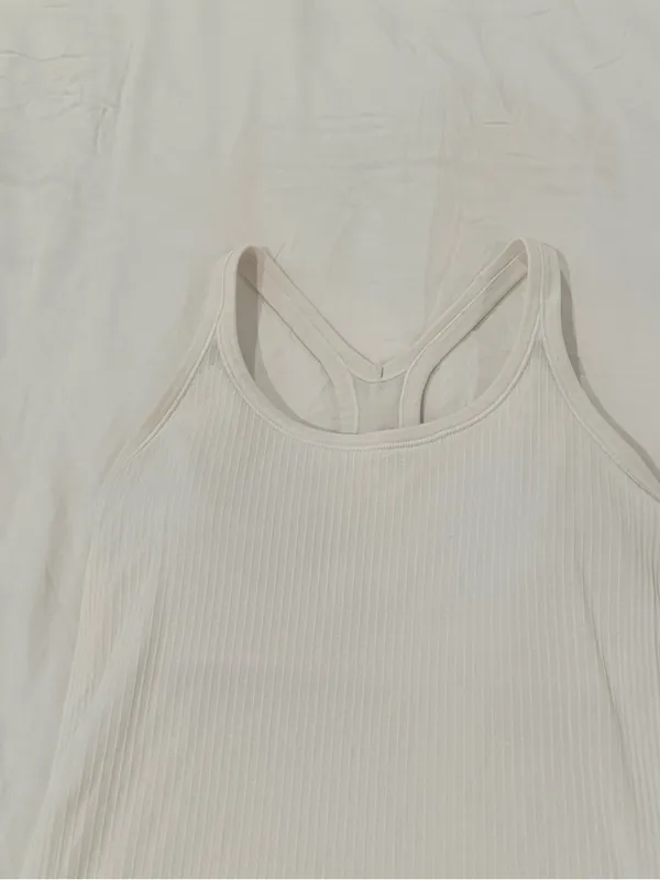 lululemon athletica Ribbed Racerback Tank - White - Image 2