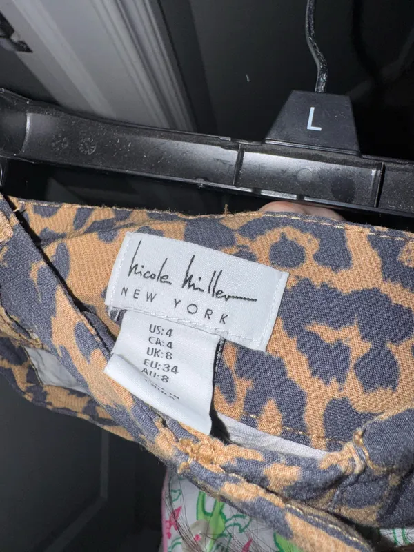Nicole Miller cheetah print jeans - Image 3