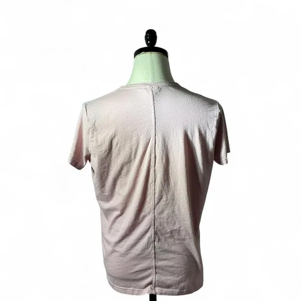 ARIAT Pink‎ V-Neck T-Shirt Casual Everyday Tee Basic Top - Image 3