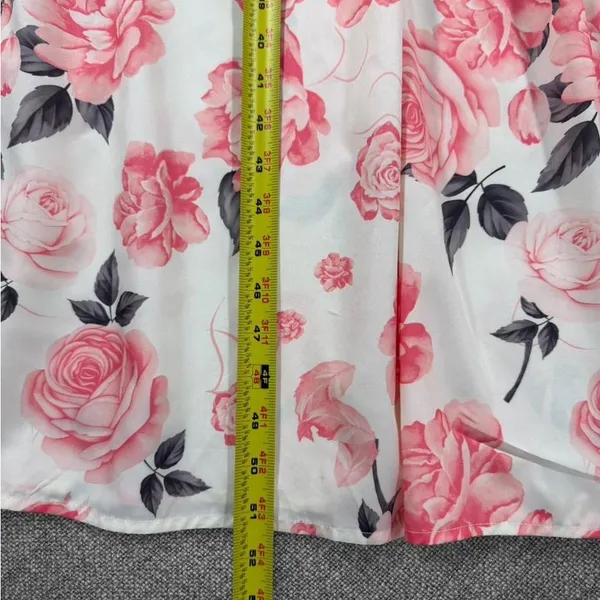 Floral Rose Print Long Sleeve Dress - Image 7