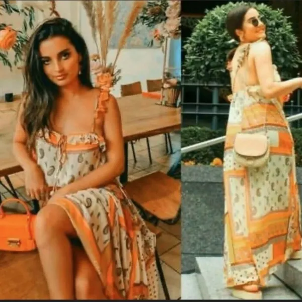 NWT‎ Zara paisley mixed print ruffle maxi dress - Image 6