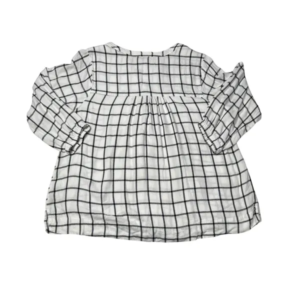 Wrangler White Black Plaid Pintuck Blouse Western Boho Size Medium - Image 8