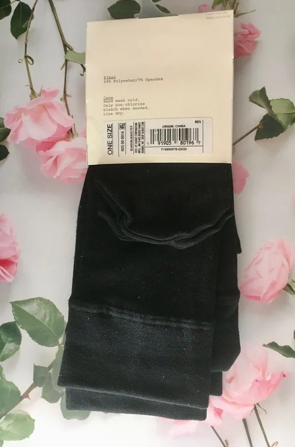 Fleece Lined Knee High Socks Black - Image 2
