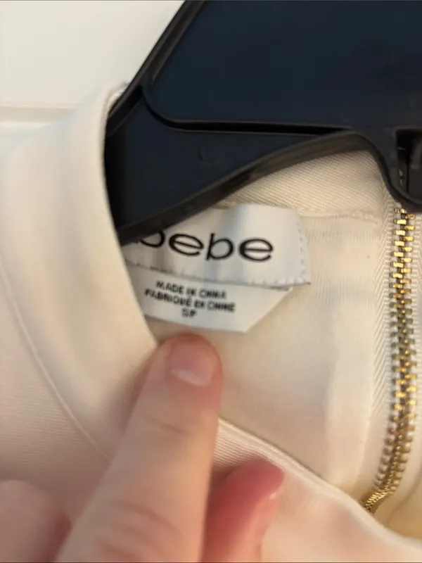 bebe Cream Cutout Mini Dress Size Small - Image 4