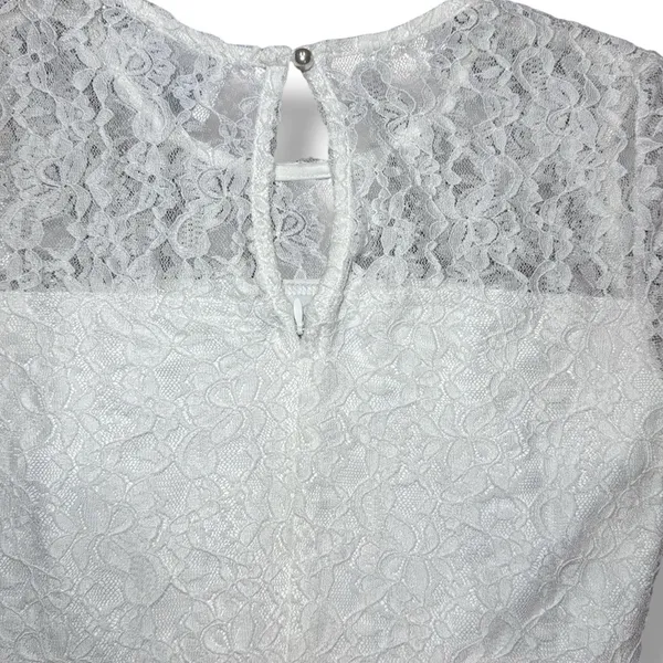 Hello Molly Downtown Diva Lace Bubble Mini Dress‎ White - Image 7