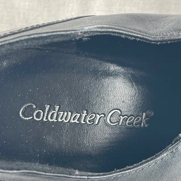 Coldwater Creek Black Leather Croc Embossed Pointed Toe Cone Heel Booties‎ 9.5M - Image 7