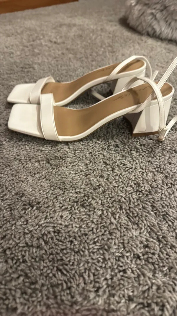 Lulus White Lace-Up Heels - Image 3