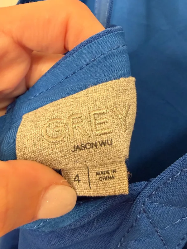 GREY Jason Wu Cobalt‎ Blue Belted Midi Dress Size 4 - Image 4