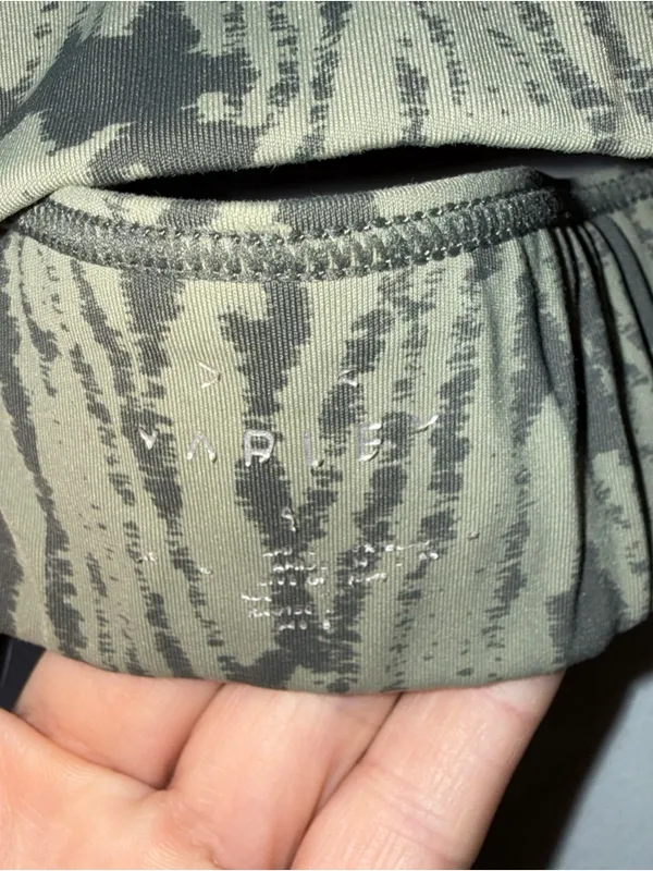 Varley Edris Sports Bra‎ In Distorted Green Print Small - Image 3