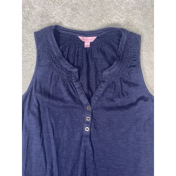 Lilly Pulitzer Essie Dress Womens Small Blue Pink Sleeveless Shift Sea Life‎ - Image 6