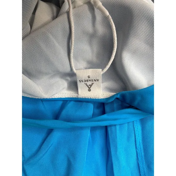 Anrabess Turquoise Sleeveless Athletic Romper Skort One Piece S - Image 5