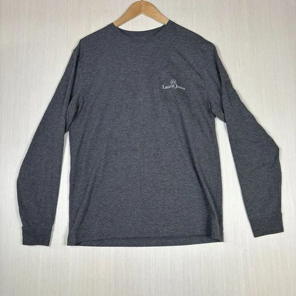 Lauren James Womens Long Sleeve T-Shirt Sz M Gray Sweet Defense‎ Football Season - Image 3
