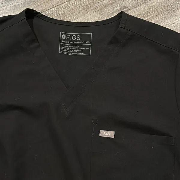 Figs Black Scrub Top 4X - Image 8