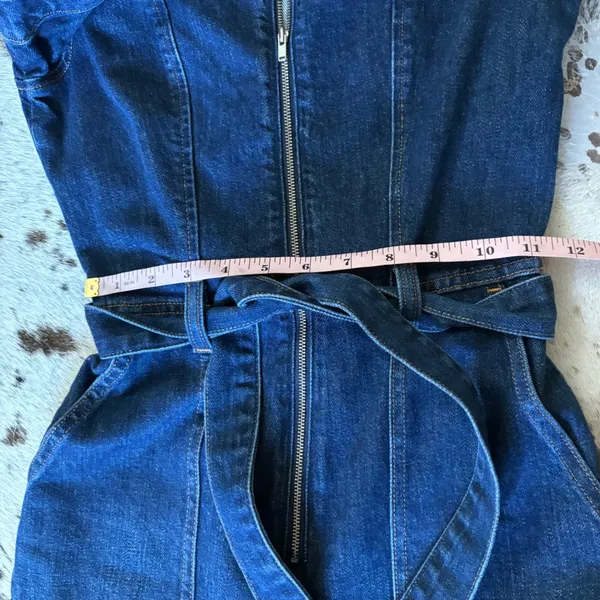 ARITZIA DENIM FORUM Jerry Denim Jumpsuit Front Zip‎ Size XS - Image 5