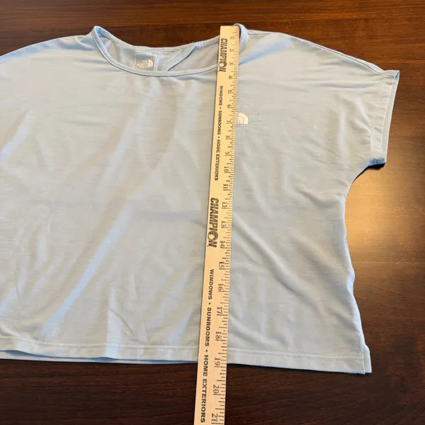 The North Face Blue Wander Crossback Short Sleeve Top Size S Activewear Gorpcore - Image 3
