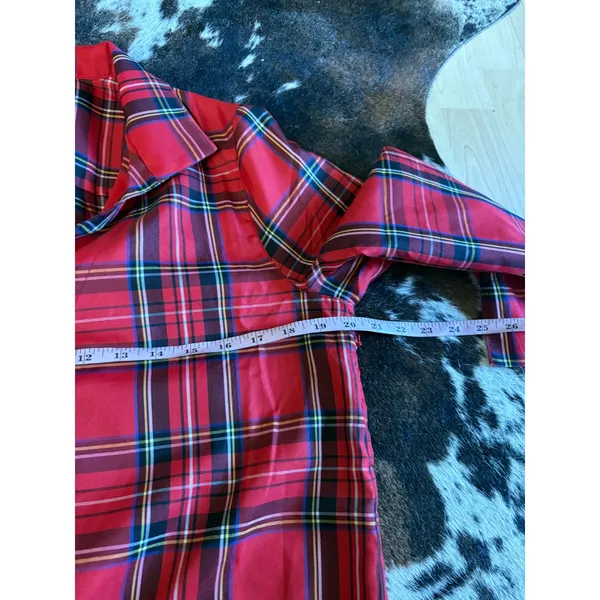Tuckenuck Red Plaid Royal Stewart Tartan Margot Top Size Medium - Image 6