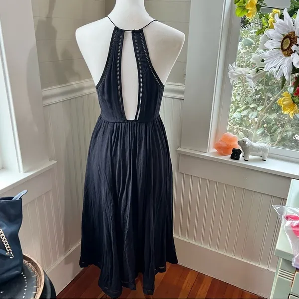 Urban Outfitters Cooperative Black Midi Flowy Dress Size 2 - Image 4